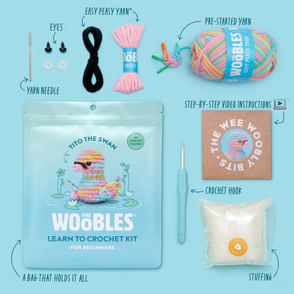 Tito the Swan Pastel Crochet Kit